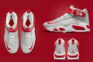Here's a detailed look at the upcoming Nike Air Max Griffey 1 Cincinnati Reds sneakers (image via Sportskeeda)
